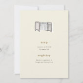 Baby shower voor weergave van pasgeboren illustrat kaart (Achterkant)