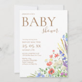 Baby shower voor weidebloemen kaart (Voorkant)