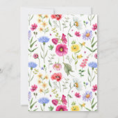 Baby shower voor weidebloemen kaart (Achterkant)