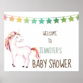  Baby shower voor whimsical Unicor Poster (Voorkant)