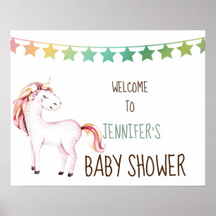  Baby shower voor whimsical Unicor Poster