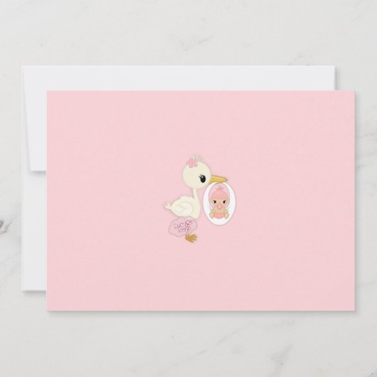 Baby shower voor winkelbestelling — uitnodiging GI (Achterkant)