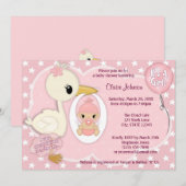 Baby shower voor winkelbestelling — uitnodiging GI (Voorkant / Achterkant)