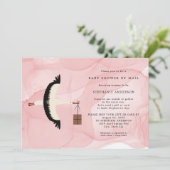 Baby shower voor winkelmeisje + pakket per e-mail kaart (Staand voorkant)