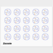Baby shower voor winkelpeuters en babypeuters ronde sticker (Vel)
