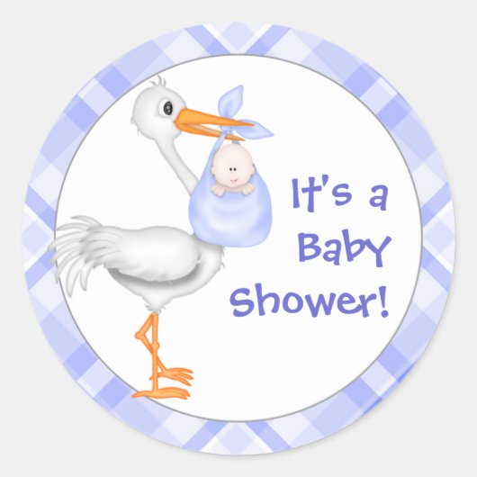 Baby shower voor winkelpeuters en babypeuters ronde sticker (Voorkant)