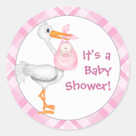 Baby shower voor winkels en baby's ronde sticker