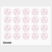 Baby shower voor winkels en tapemeisjes ronde sticker (Vel)