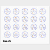 Baby shower voor winkelwagentjes ronde sticker (Vel)