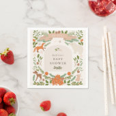 Baby shower voor winterbladdieren in het bos servet (Insitu)