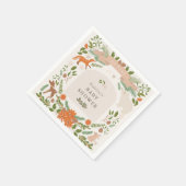 Baby shower voor winterbladdieren in het bos servet (Hoek)