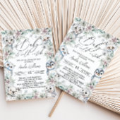 Baby shower voor winterbloemige pooldieren kaart