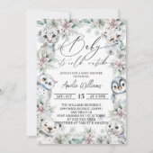 Baby shower voor winterbloemige pooldieren kaart (Voorkant)