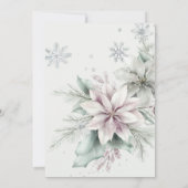 Baby shower voor winterbloemige pooldieren kaart (Achterkant)