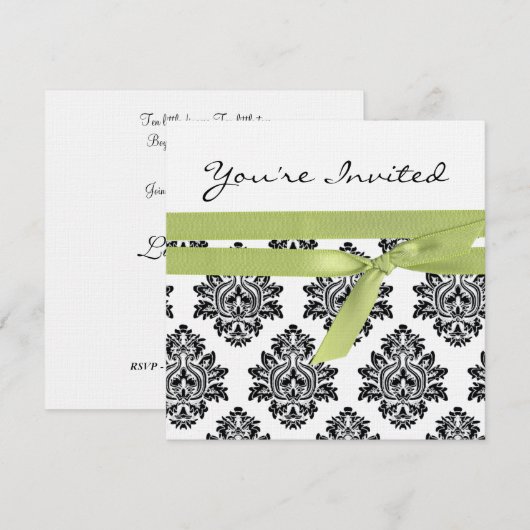 Baby shower voor wit en groen licht kaart (Voorkant / Achterkant)