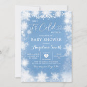 Baby shower voor witte en blauwe kerst Uitnodigen7 Kaart (Voorkant)