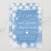 Baby shower voor witte en blauwe kerst Uitnodigen7 Kaart (Voorkant / Achterkant)