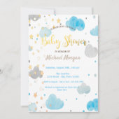 Baby shower voor wolken en staren kaart (Voorkant)