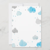 Baby shower voor wolken en staren kaart (Achterkant)