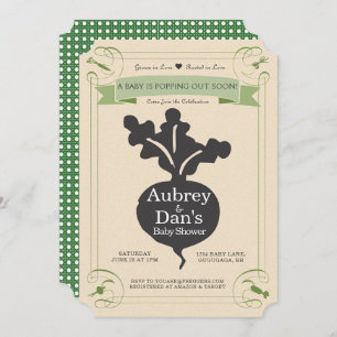 Baby shower voor zaaizaad kaart