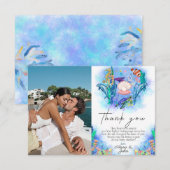 Baby shower voor Zeeen van de oceaan Bedankkaart (Voorkant / Achterkant)