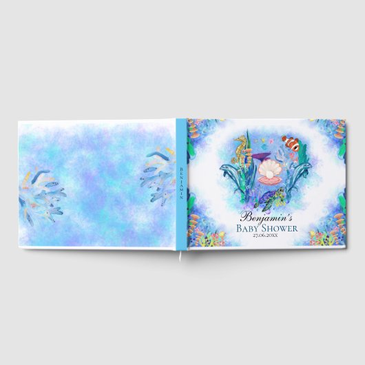 Baby shower voor Zeeen van de oceaan Gastenboek (Volledig)