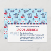 Baby shower voor zeepboot Anchor Nautical Pattern Kaart (Voorkant / Achterkant)