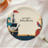 Baby shower voor zeepiraten papieren bordje