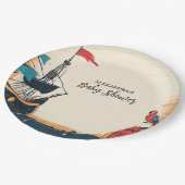 Baby shower voor zeepiraten papieren bordje (Gekanteld)