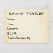 Baby shower voor zwangere verpleegkundigen, beige uitnodiging briefkaart (Achterkant)