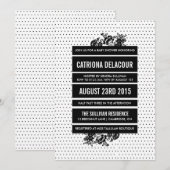 Baby shower voor zwart-wit kleurenblokkering uitno kaart (Voorkant / Achterkant)