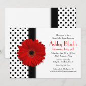 Baby shower voor zwarte en witte poka kaart (Voorkant / Achterkant)