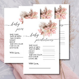Baby shower voorspelling Boho Dusty Roos Bloemen