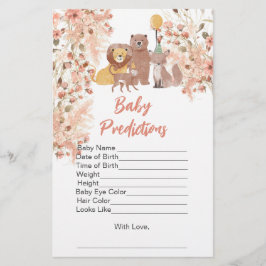 Baby shower voorspelling Boho Safari Pampas Grass