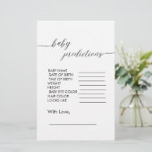 Baby shower Voorspelling Modern Minimalistisch Een (Staand voorkant)