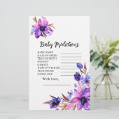 Baby shower Voorspelling Paarse roze lavendel (Staand voorkant)