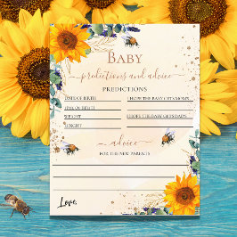 Baby shower voorspelling zonnebloemen eucalyptus