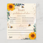 Baby shower voorspelling zonnebloemen eucalyptus (Voorkant)