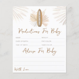 Baby shower Voorspellingen en Advies Kaart
