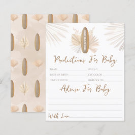 Baby shower Voorspellingen en Advies Kaart