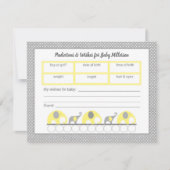 Baby shower Voorspellingen en wensen - neutraal Kaart (Voorkant)