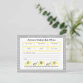 Baby shower Voorspellingen en wensen - neutraal Kaart (Staand voorkant)