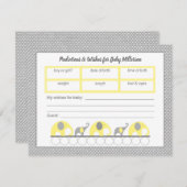 Baby shower Voorspellingen en wensen - neutraal Kaart (Voorkant / Achterkant)