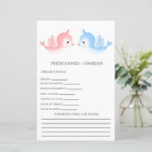 Baby shower voorspellingen in het Spaans (Staand voorkant)