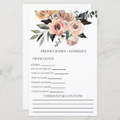 Baby shower voorspellingen in het Spaans (Voorkant / Achterkant)