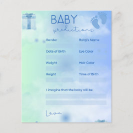 Baby shower voorspellingen spel flyer