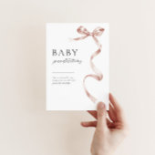 Baby shower voorspellingen tabel teken met boog on poster