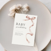 Baby shower voorspellingen tabel teken met boog on poster