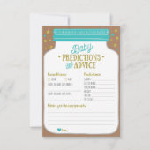 baby shower voorspellings- en advieskaarten RSVP kaartje (Voorkant)