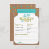 baby shower voorspellings- en advieskaarten RSVP kaartje (Voorkant / Achterkant)